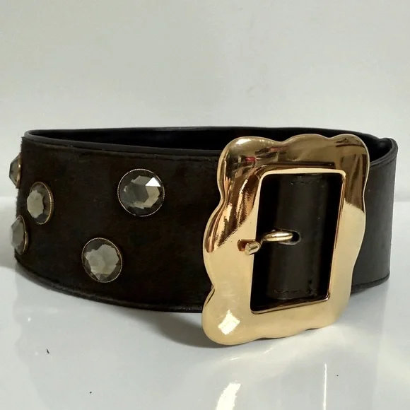 Escada | Accessories | Escada Black Suede Leather  display picture 3